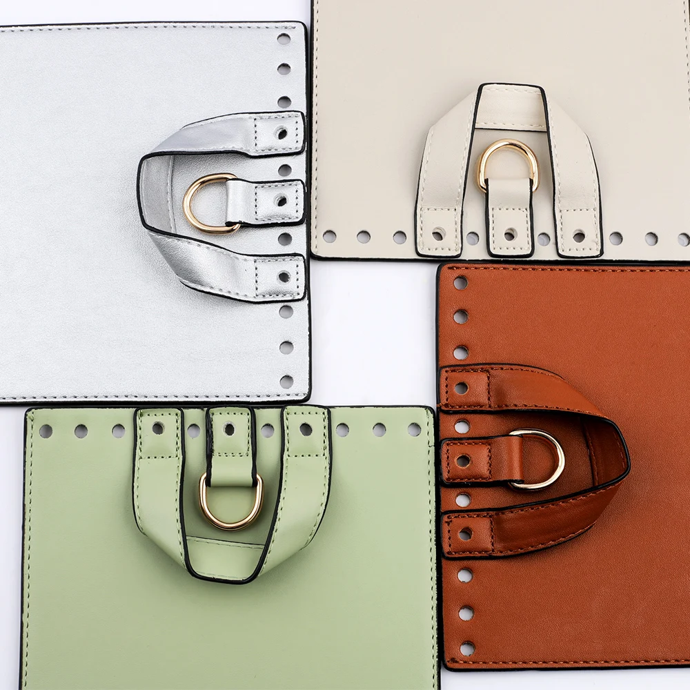 1 Set Handmade Bag Bottom Flap Cover Hardware Shoulder Straps for DIY Handbag Crochet Bag Knitting Bags Crossbody Bags