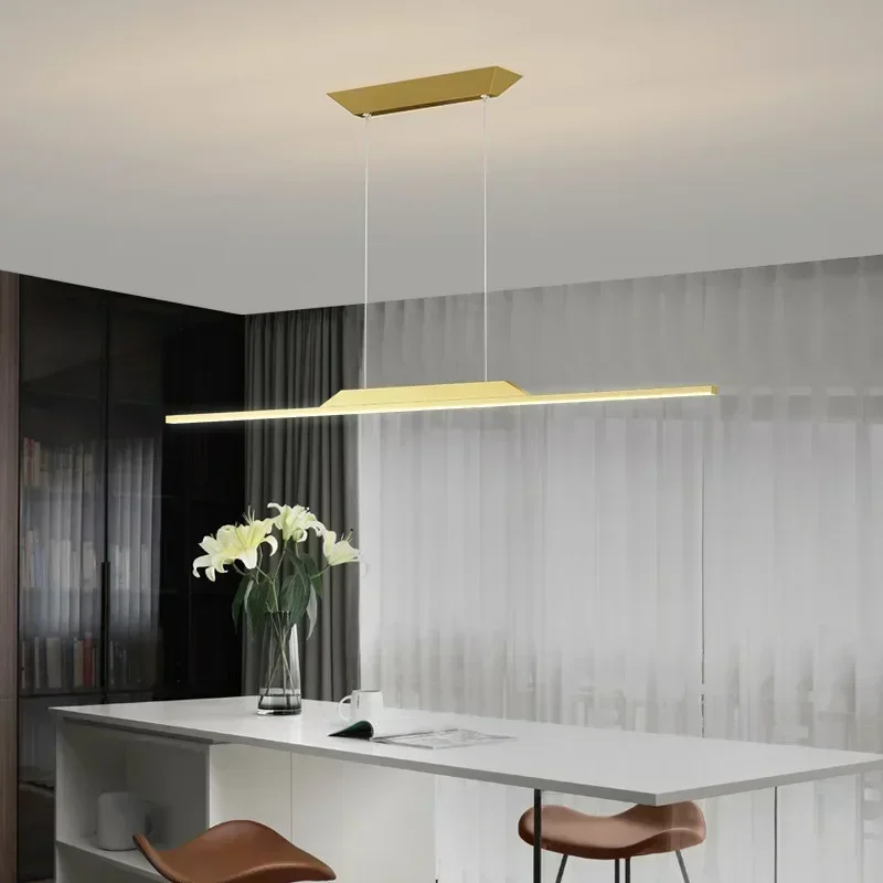 

Modern Dining Room Resturant Led Pendant Lights 100 120cm Chandelier Hanging Lamp New Italian Minimalist Pendant Lamp Home Decor