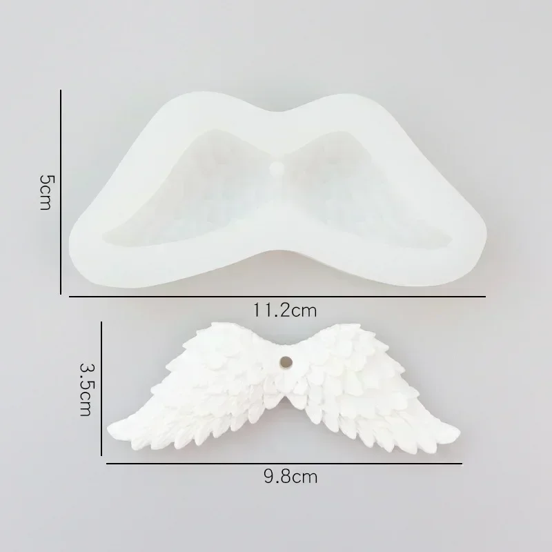 Angel Wing Silicone Mold DIY Craft Cake Mold Baking Tools Feather Fashion Pendant Aromatherapy Gypsum Resin Home Decor silicone mold