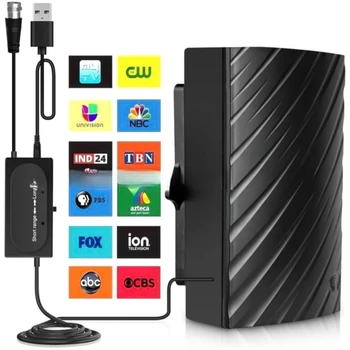 Antenna digitale HDTV per tutte le TV intelligenti/vecchie con amplificatore di segnale per canali locali ATSC DVB-T/T2 ISDB-T DMB-T/H per interni