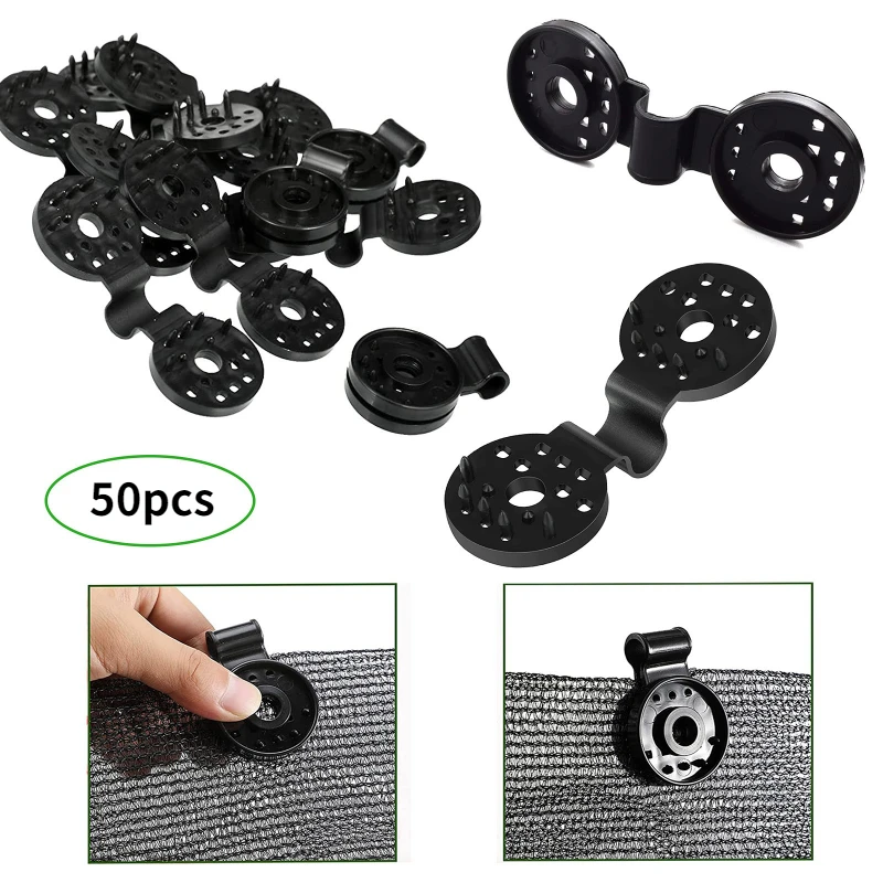 

20/50 Pcs Sunshade Net Clip Garden Buildings Tool Greenhouse Film Accessory Sun Shading Net Clamp Home Fence Installation Hook