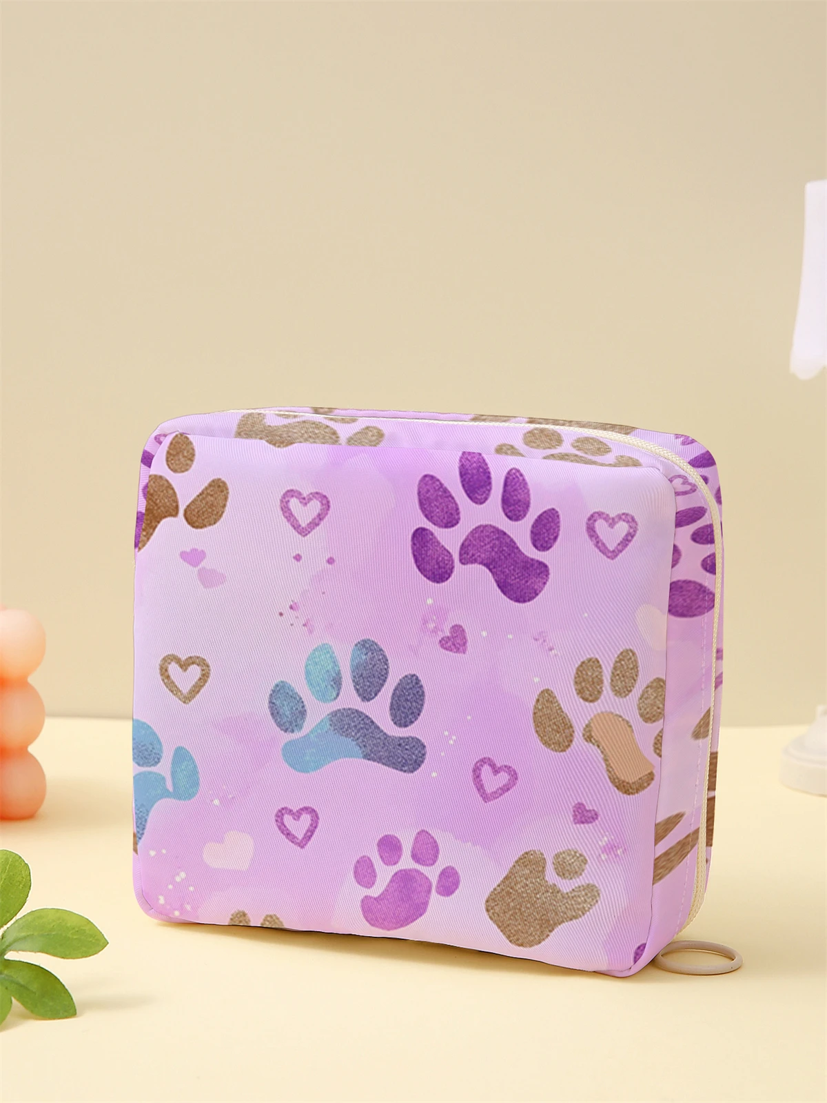 Cherry printed sanitary napkin storage bag, women's lightweight tissue bag, sanitary tissue bag