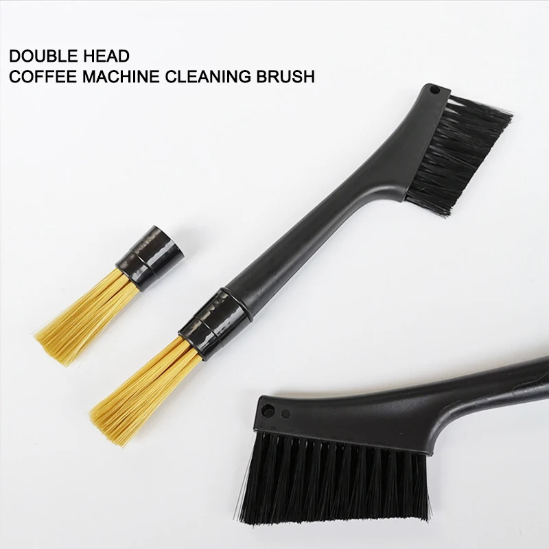Spazzola per la pulizia della macchina da caffè, smerigliatrice per caffè Espresso a doppia testa spazzola per chicchi di caffè accessori per caffè Barista Home Kchen  15