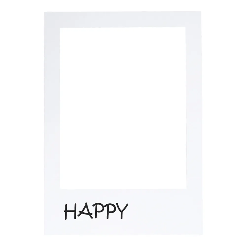 행복한 18번째 생일 종이 사진 프레임 컷아웃 프리미엄 DIY 사진 소품 생일 파티 가족 친구 사진 컷아웃