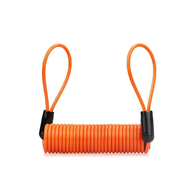Bicycle Lock 1.5m Spring Cable Lock Anti Theft Rope Alarm Disc Lock For Motorcycle Bike Scooter Security Reminder Protection Accessories