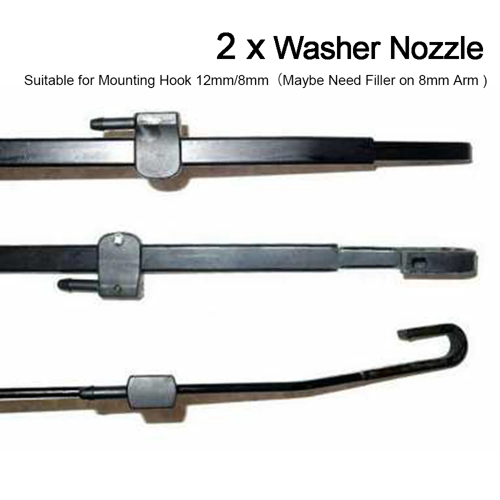 Wiper Arm Washer Nozzle Spray Jet for Mercedes-Benz Vito W638 Sprinter for Ssangyong Rodius MK1 Front Windshield 2pcs