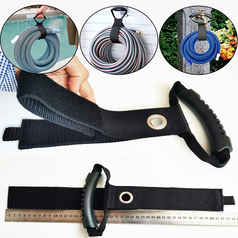 Portable Heavy Duty Storage Straps Belt-Hook Extension Cord Cable Hose Holder Organizer 1Pc with Garage Pool Carrying Hangers cable organizer