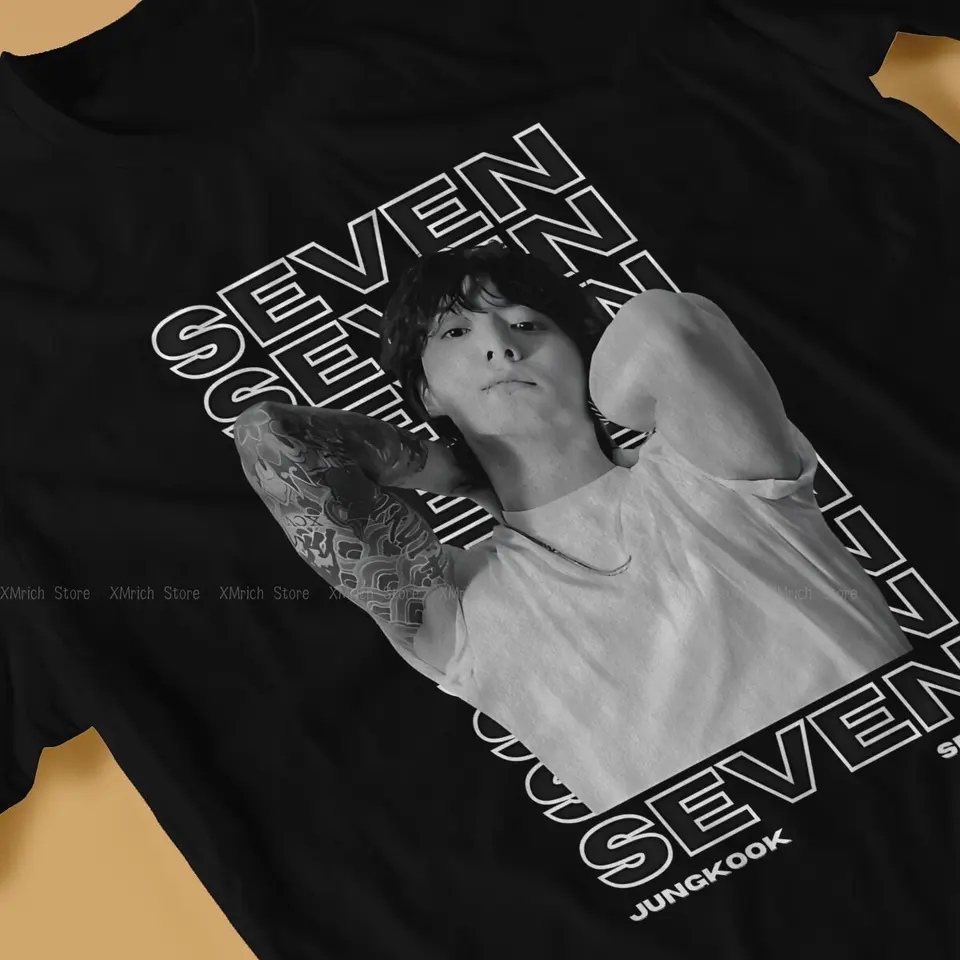 sizeXL JUNGKOOK Tシャツ Jungkook-男性用の7つの特徴的なTシャツ、グラフィックストリート