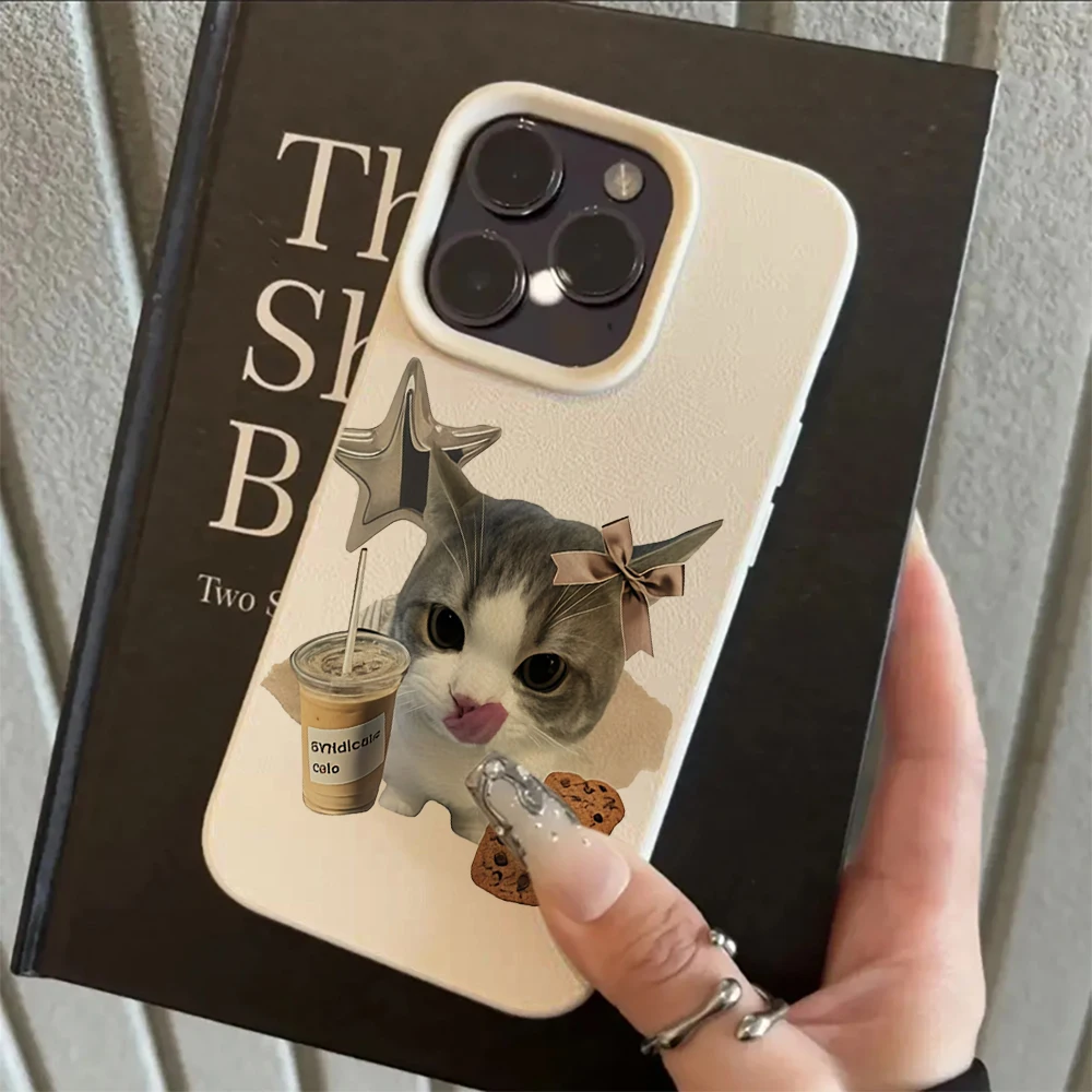 Artistic Litchi Texture Shockproof Animal Design Phone Case