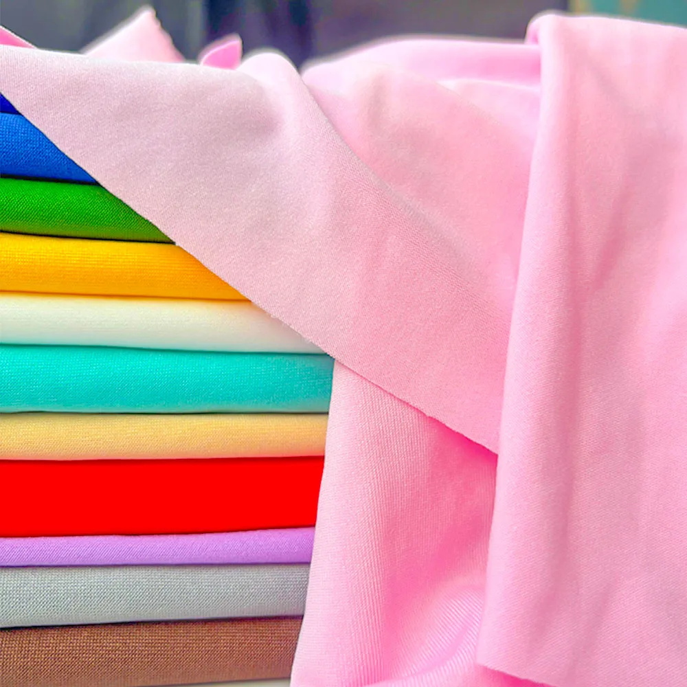 165cm x 50cm High Elastic Knitted Milk Silk Four-Sided Stretch Fabric for Dancewear Sportswear Summer T-shirt Dress HandMade