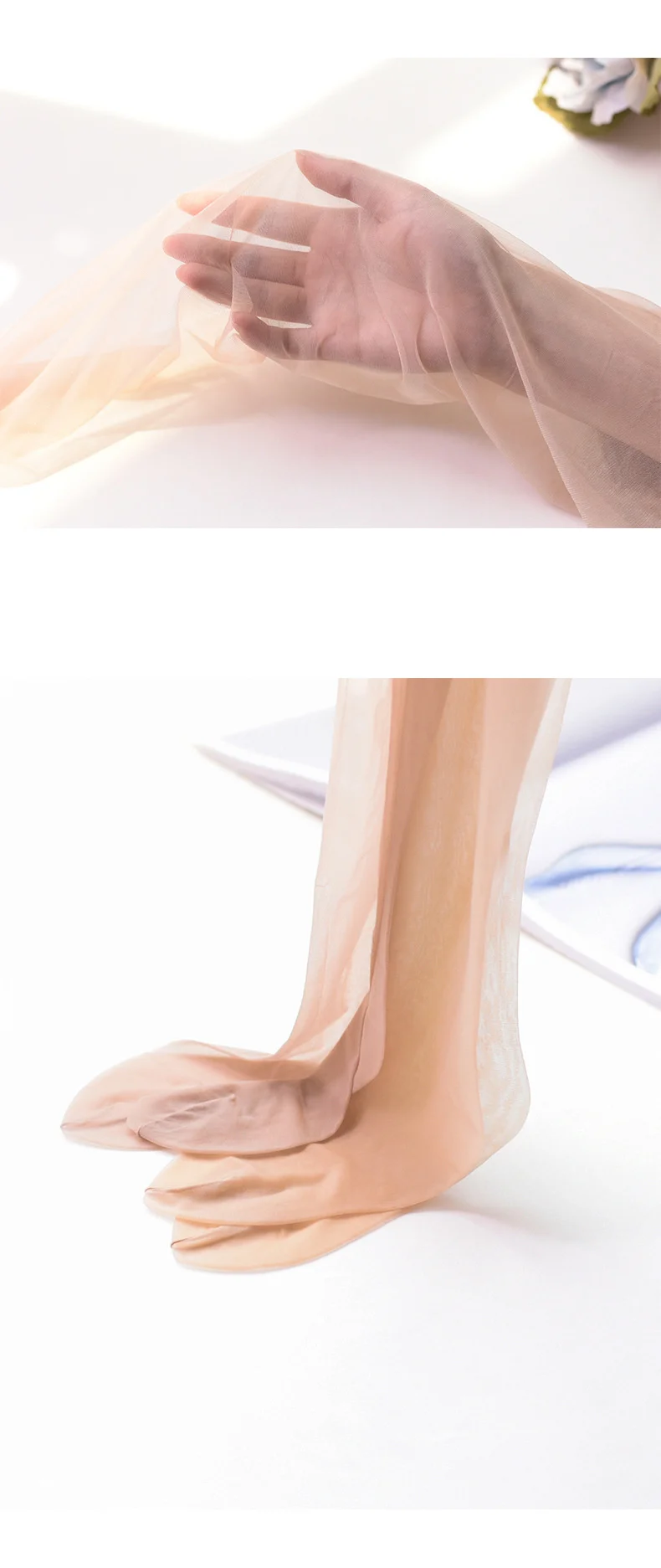 Bas De Jarretelles 5d À Bout Renforcé, Sexy, Dos Cousu, Boîte De Nuit, Transparent, En Soie, Non - Foto 2