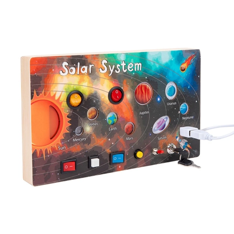 

Switch Control Light Toy Led Light Busy Boards Activity Learning Busy Boards Early Education Kids Toy for Kindergarten