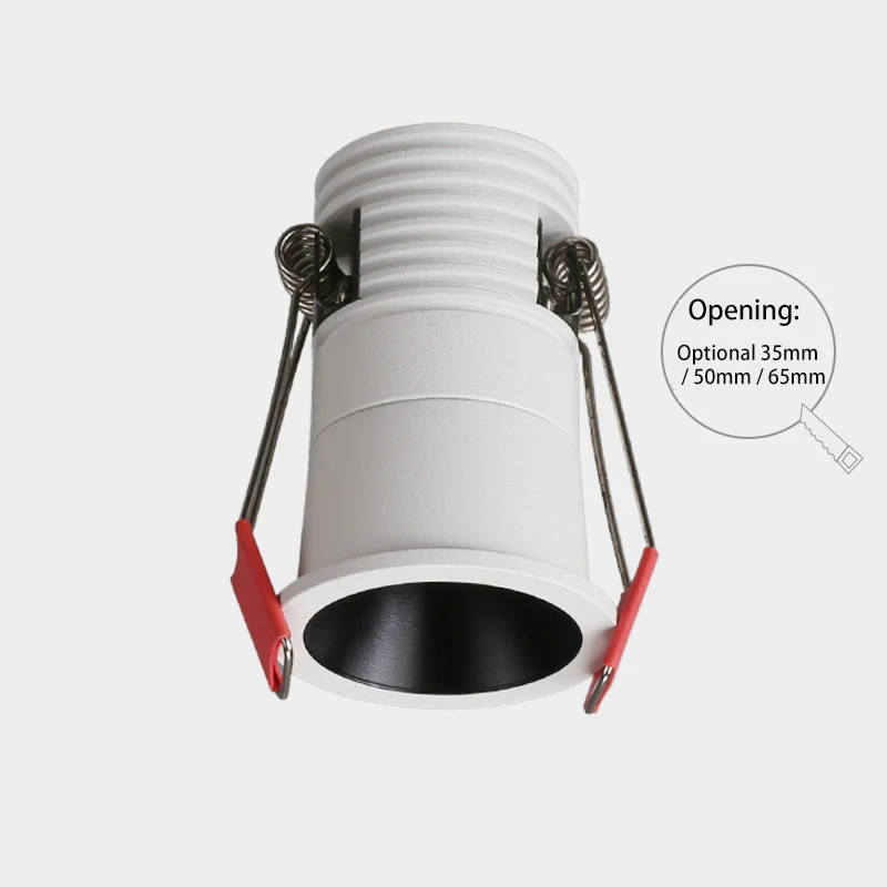 BRGT LED Small Spotlights Mini Ceiling Spots Recessed Downlight 3W5W7W12W12W Focos Lamp For Home Shop Jewelry Show Lighting