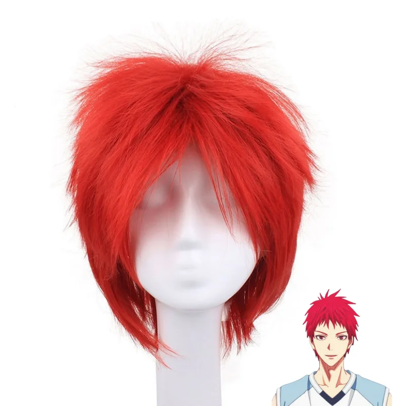 

Парик для косплея из Аниме Kuroko No Basuke, RAKUZAN, Akashi seiпрору, высококачественный костюм для баскетбола, цвет красный