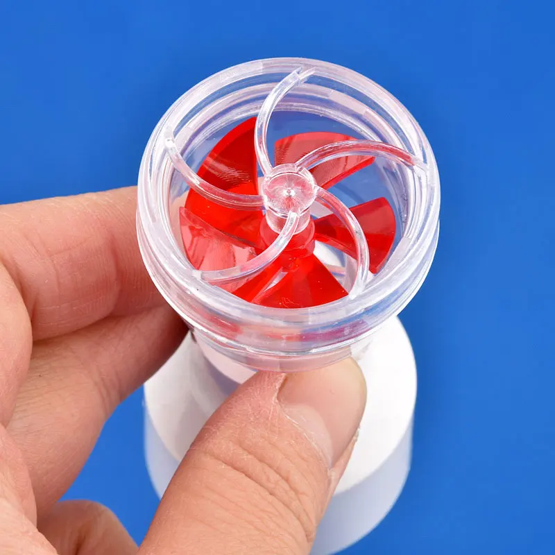 1Set DIY Auto-Rotierenden 5-Blatt Fan Wave Maker Kit für Aquarium Outlet Rohr Zubehör multi-funktionale Drehbare Düse Filter – Detail 8