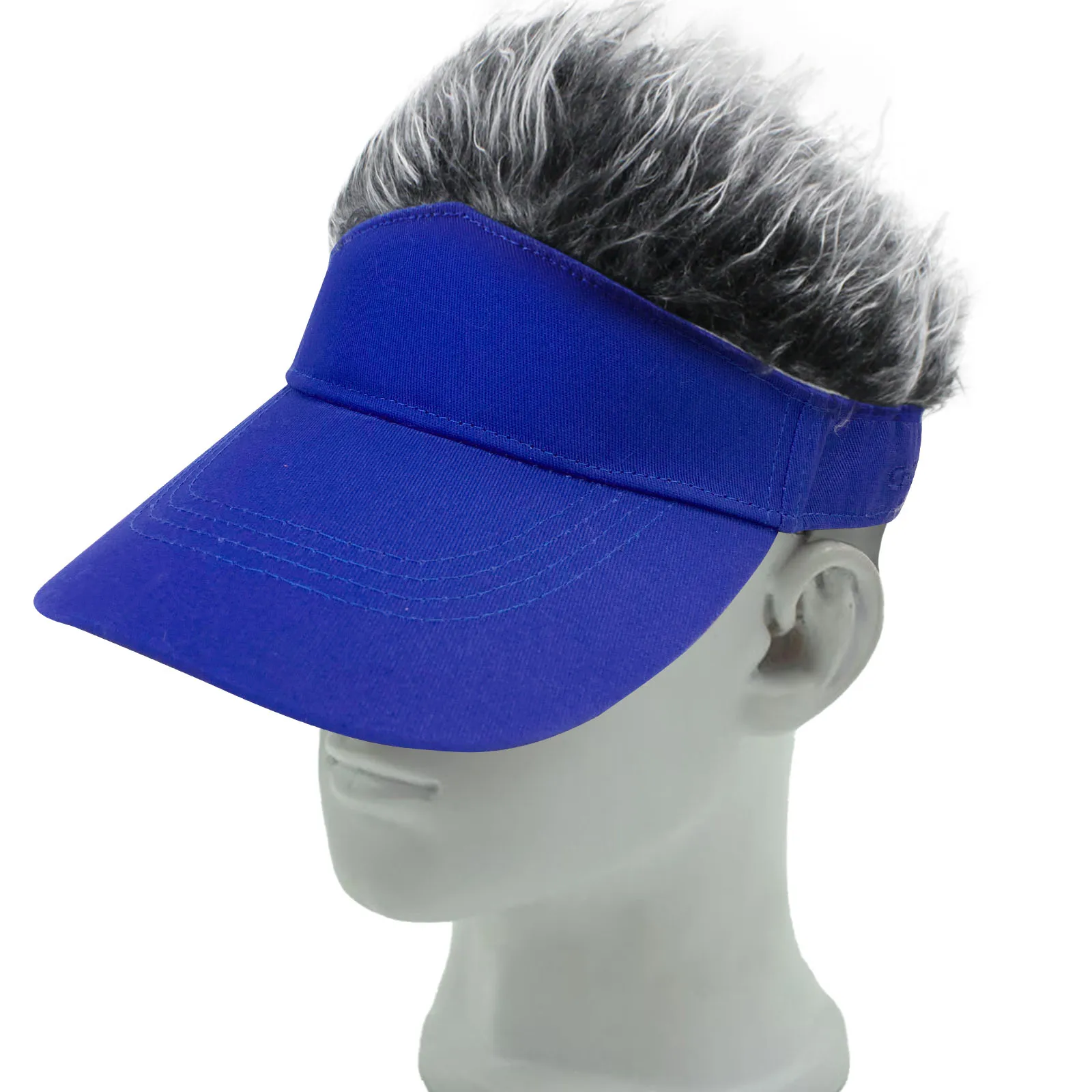 Golf Fake Hair Hats for Men Visor Wig Hat Embroidered Ultra Adjustable Baseball Cap 3 Color Available