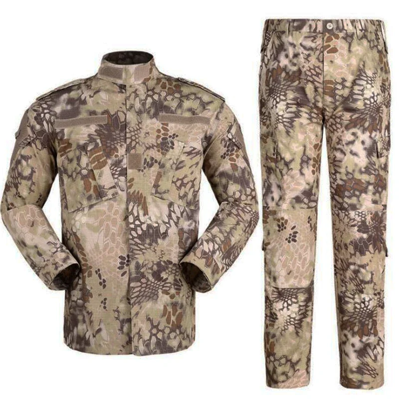 Tactical Suit Combat Uniform Men Multicam FG atacs Airsoft Uniform Paintball Sniper Camouflage Tactical Suit Camping Outdoor Hunting Clothes