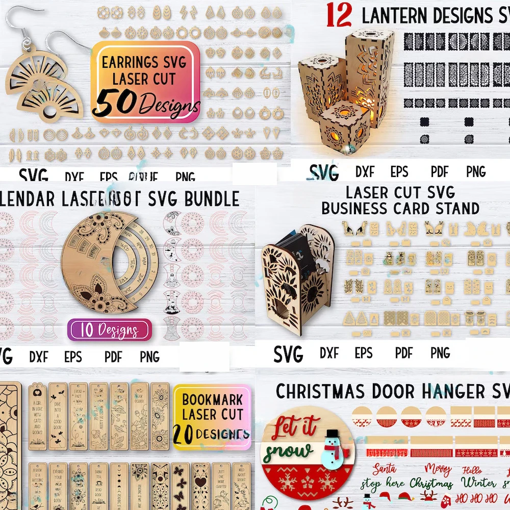 Laser Cut Designs Files 735 Laser Cut Designs Vector Toy Gift Decoration Art Files Bundle SVG DXF EPS Format