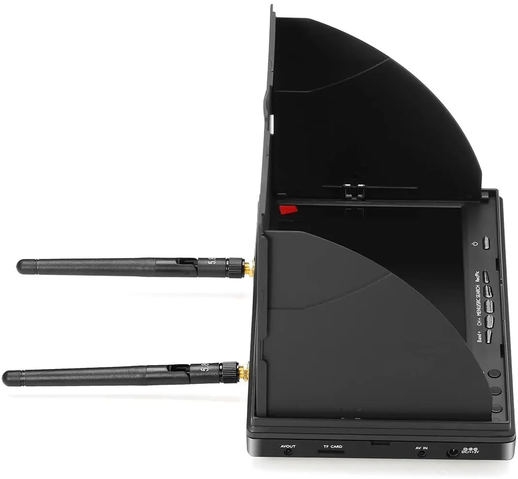 FPV accessories LCD5802D LCD5802S 5.8G 40CH 7 Inch raceband FPV monitor with DVR build-in battery video screen for FPV multicopte