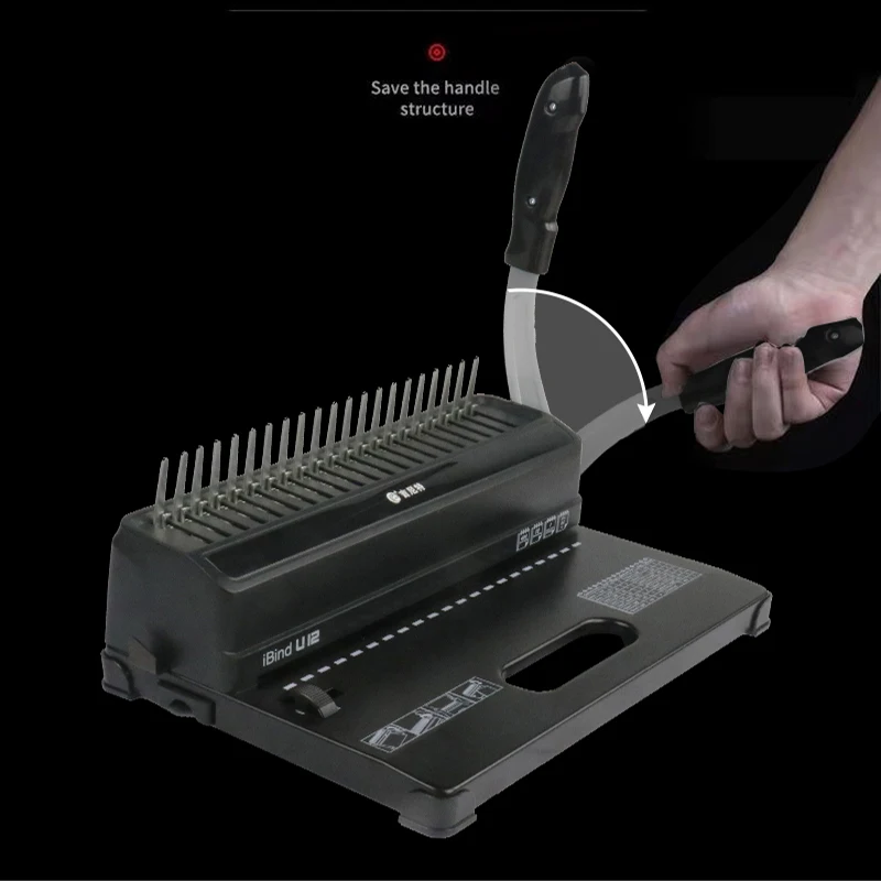 Binding Machine U12 comb binding machine manual rubber ring clip 21 hole binding machine A4 paper document punching voucher mach