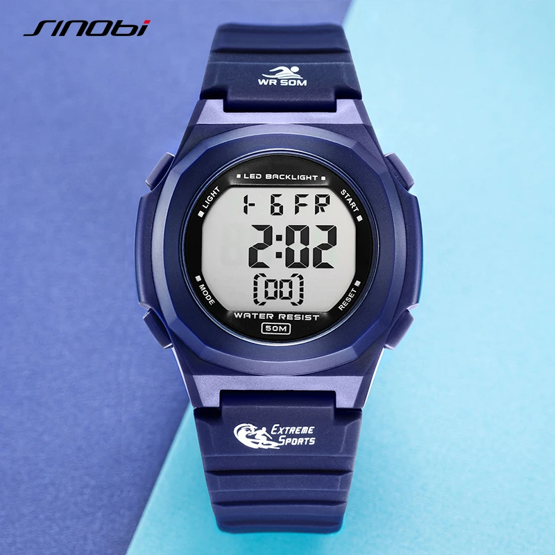 SINOBI Woman Digital Watches Sports Waterproof Bracelet Clock Gold Electronice LED Wristwatch Male Female Casucal Montre Relogio