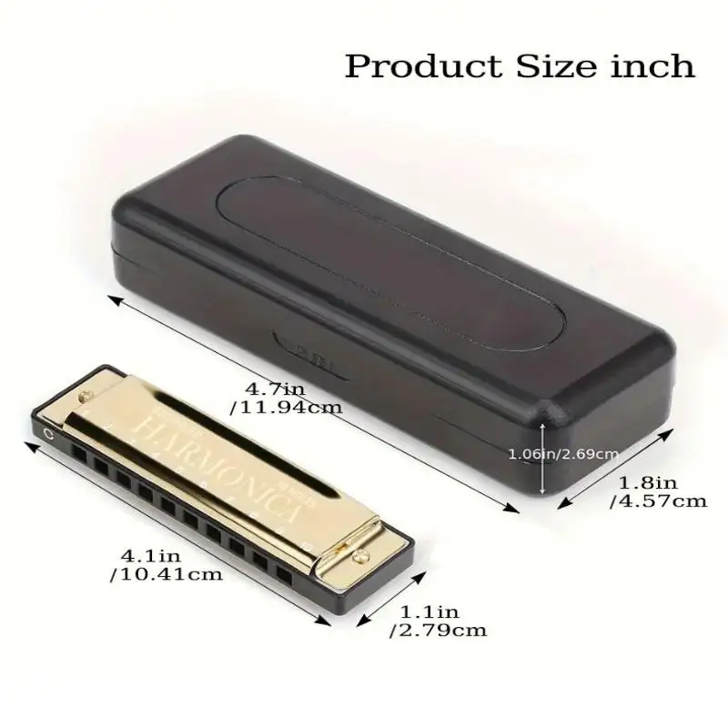 1PC Professionelle 10 Loch 20 Ton Mundharmonika Farbe C Ton Mundharmonikas Mit Fall Weihnachten Geschenk Für Anfänger Mundharmonika – Detail 1