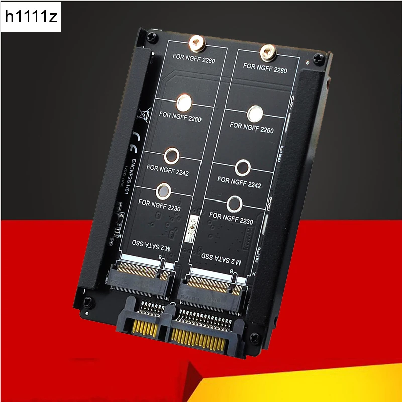 Riser Metal Case B + M Socket 2 M.2 Ngff Sata Ssd A 2.5 "Adattatore Sata Per 2230/2242/2260/2280Mm M2 Solid State Disk Supporta Jbod