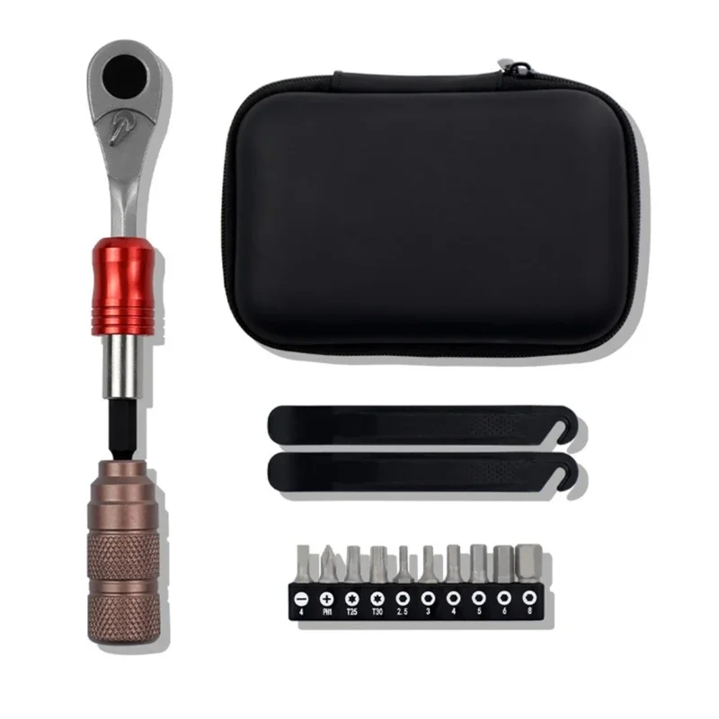 

Велосипедный многофункциональный инструмент с набором трещоток с битами, гаечные ключи с храповым механизмом с 10 битами, 1/4