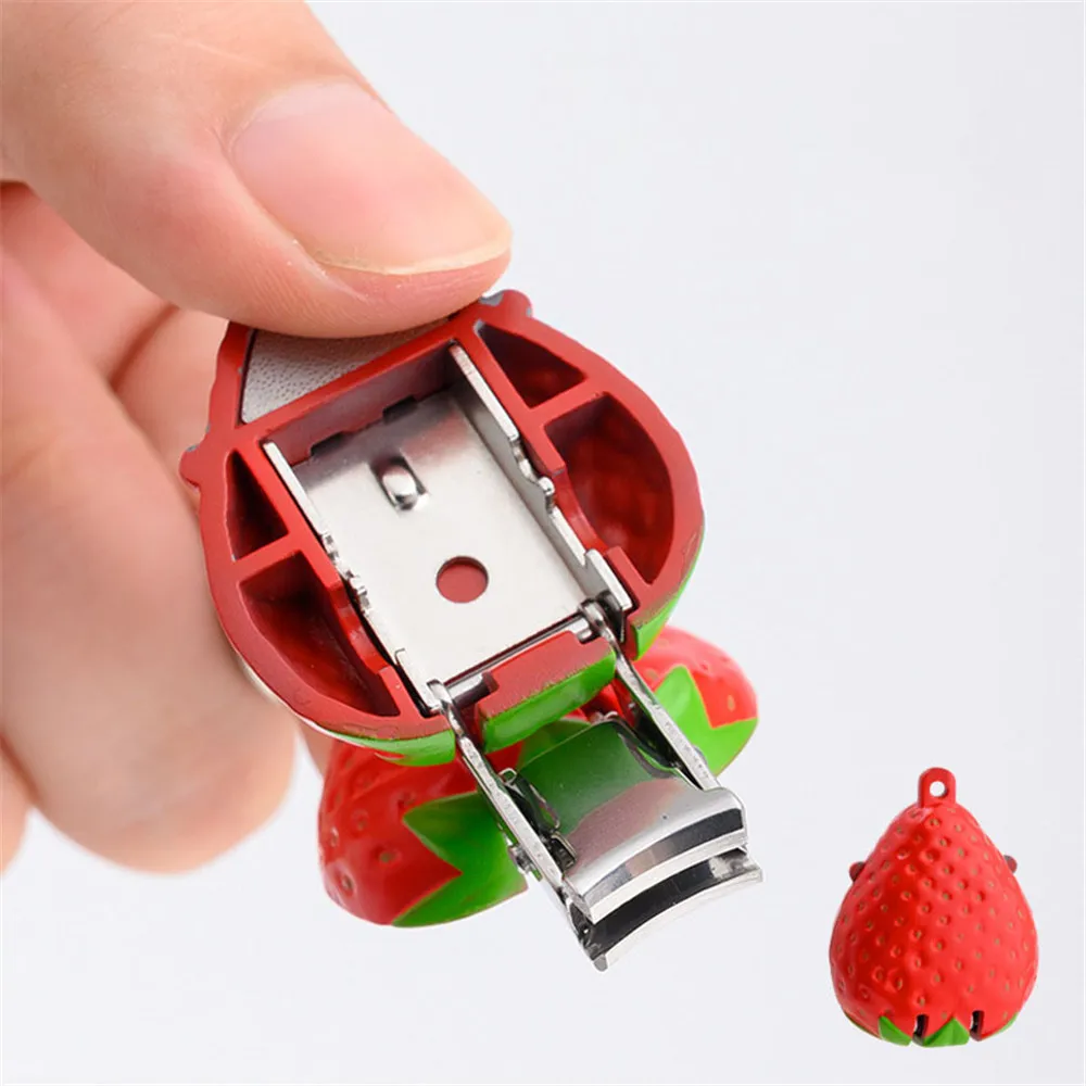 Nail Clippers Fruits Strawberries Nail Clippers Folding Nail Clippers High End Nail Clippers Portable Manicure Tools Key Fob 3
