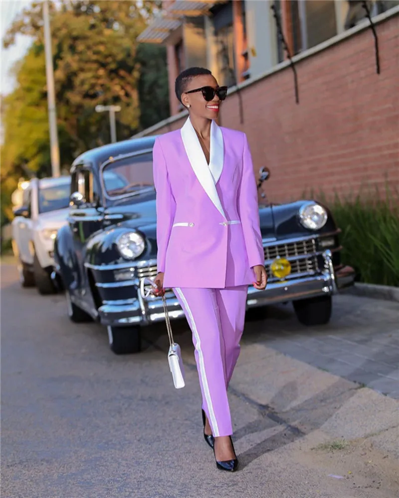 Women's Business and Leisure 2-piece Set with Lapel, Formal Banquet, Ball, Office Commuter Dress (jacket+pants)