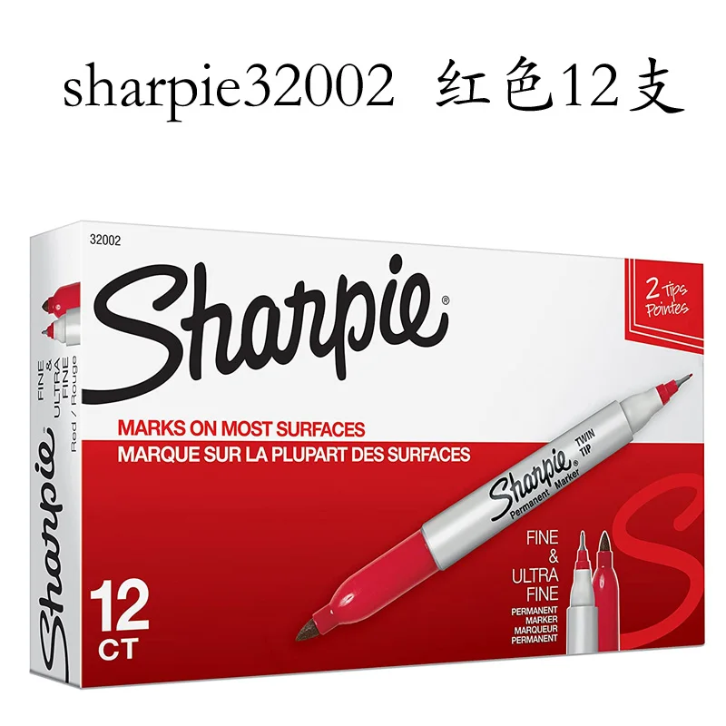 12-Pack Dual Tip Waterproof Permanent Markers