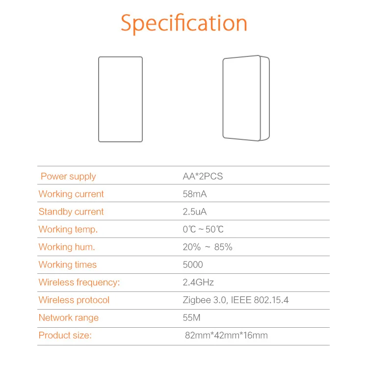 Tuya Zigbee Water Leak Sensor Wireless Flood Detector For Alarm System and Smart