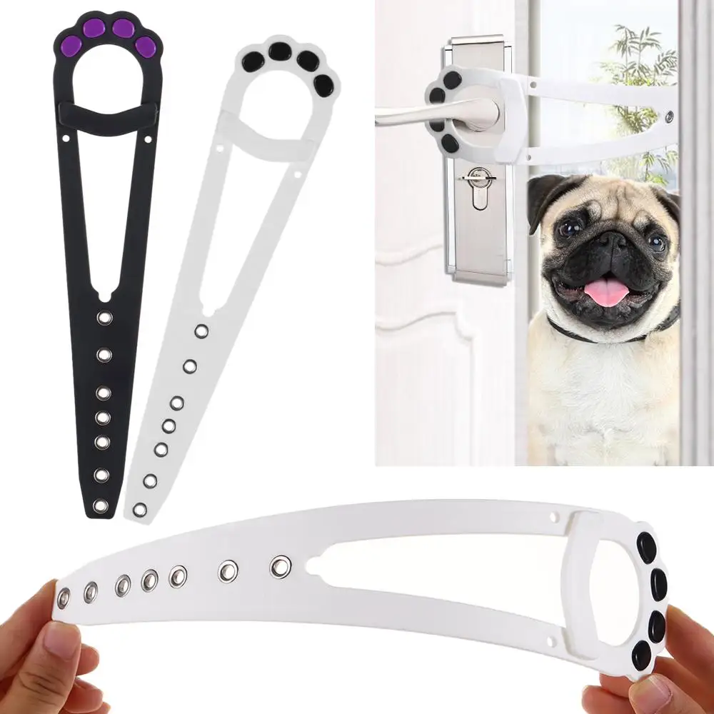 Easy to Install Home Adjustable Cat Litter boxes Fast Fle Keeps Dogs Out Pet Gates Latch Strap Cat Door Door Holder Latch