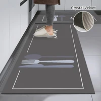 Kitchen Rug Long Floor Mat Kitchen Mat Front Door Mat Foot Mat Long Area Rug for Bedroom Decortation Absorbent Door Rug alfombra 2