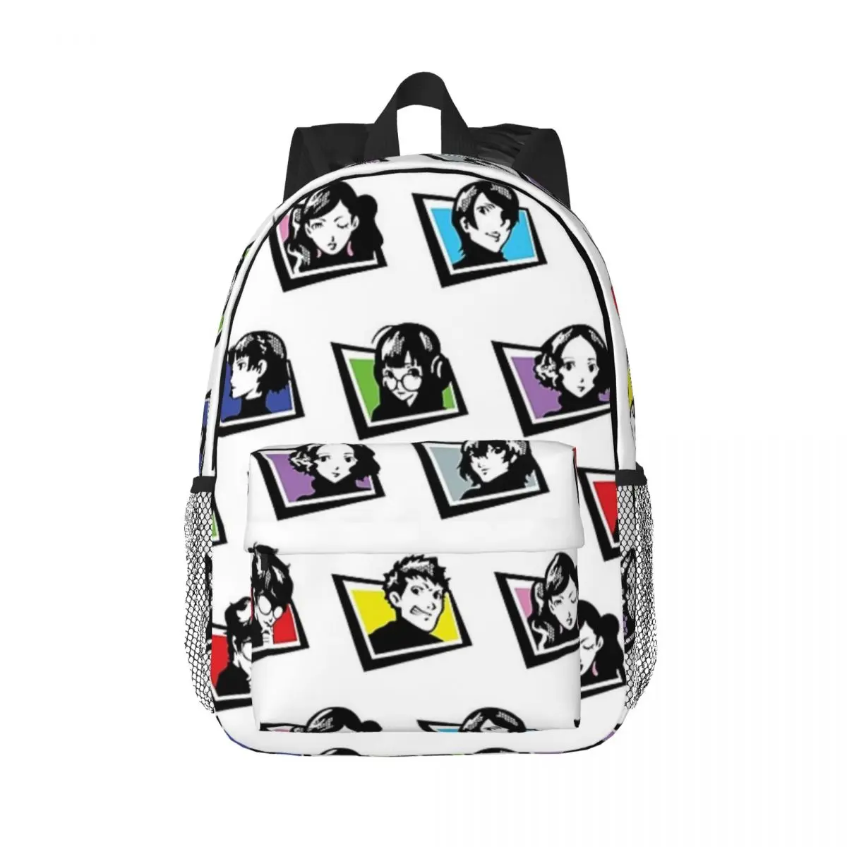 

Messenger Icon Pattern Backpacks Teenager Bookbag Cartoon Students School Bags Travel Rucksack Shoulder Bag Large Capacity