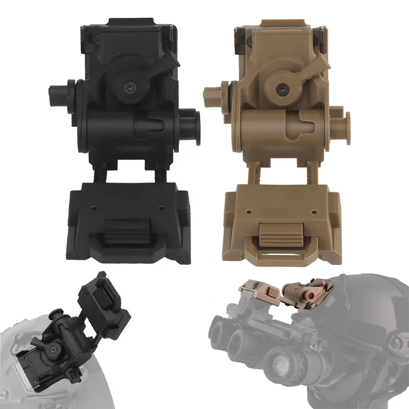 Support Casque NVG Pour PVS-15/18/GPNVG18 - Monture Aluminium L4G24, Démontage Rapide, Airsoft, Chasse Nocturne, Noir