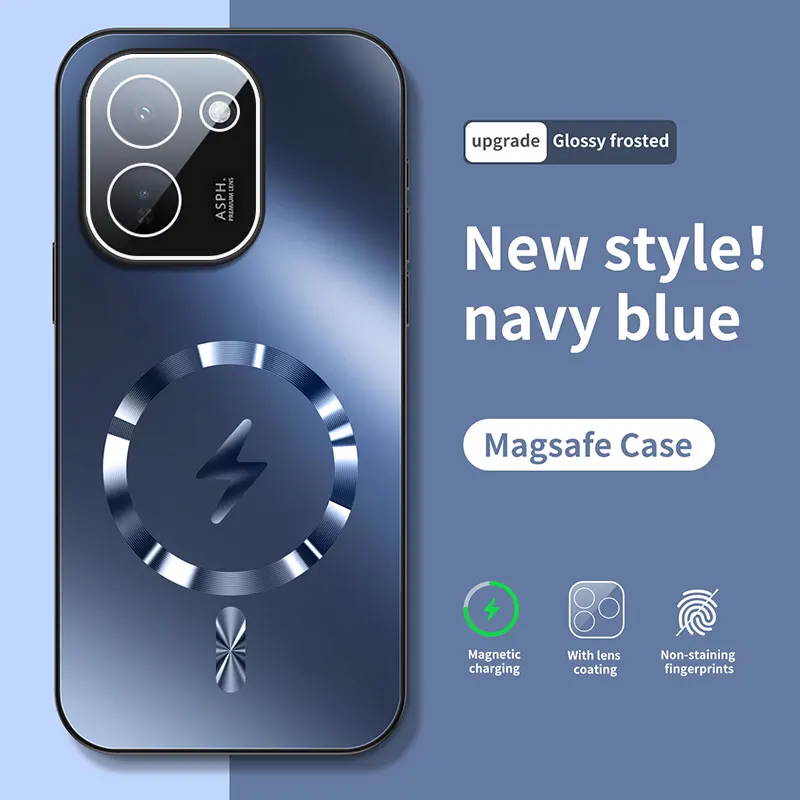 AG Matte Lightning Magnetic Skin-Friendly Case with Wireless Charging Capability