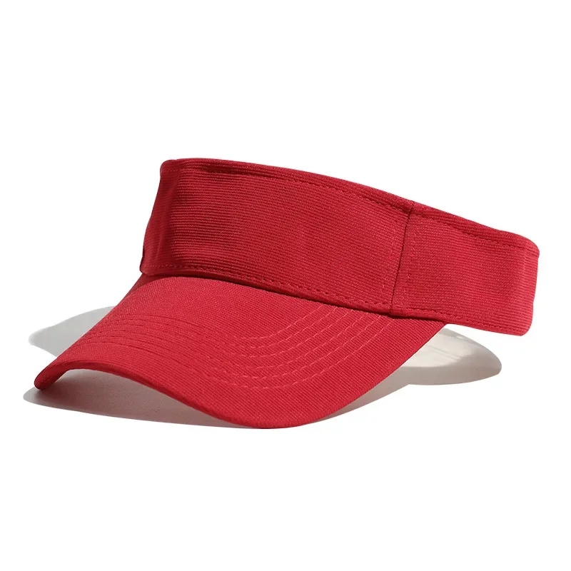 Summer Men Women Adjustable Visor Red Black Pink UV Protection Top Empty Solid Sports Tennis Golf Running Sunscreen Cap 6