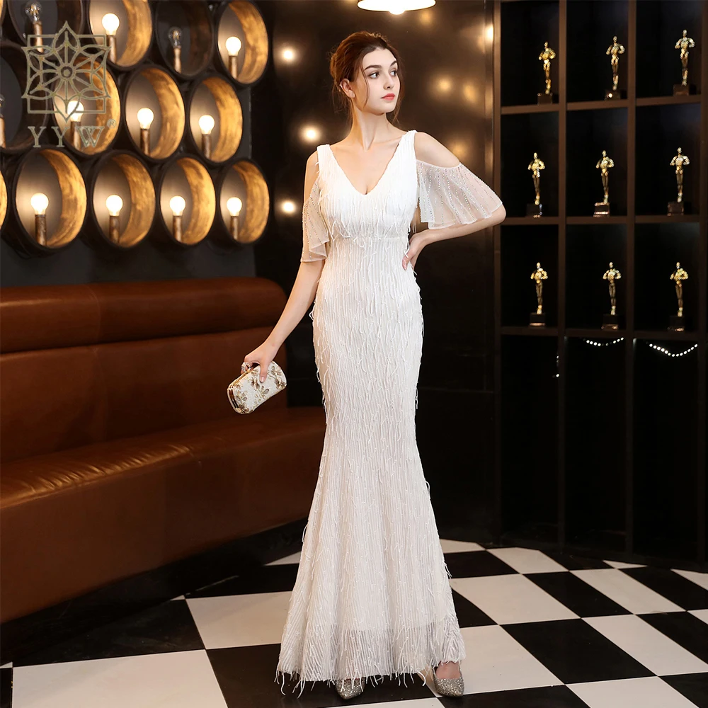 Elegant Mermaid Women One Piece Vintage Evening Party Dress
