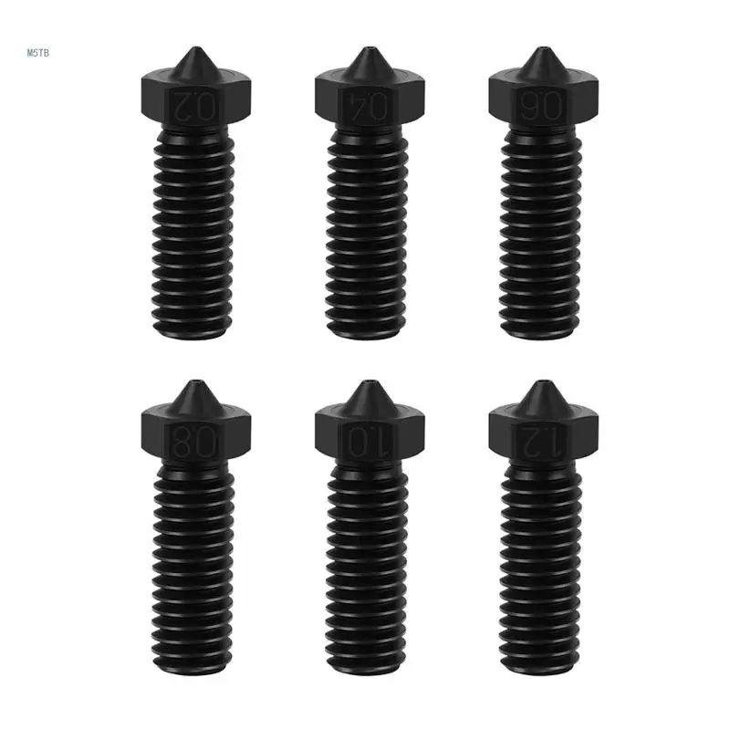 

Сопло из закаленной стали 0,2/0,4/0,6/0,81,0/1,2, долговечные сопла для 3D-принтеров, Прямая поставка