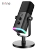 FIFINE USB/XLR Dynamic Microphone with RGB Control/Headphone jack/Mute,MIC for PC Gaming Recording Streaming AmpliGame-AM8 7