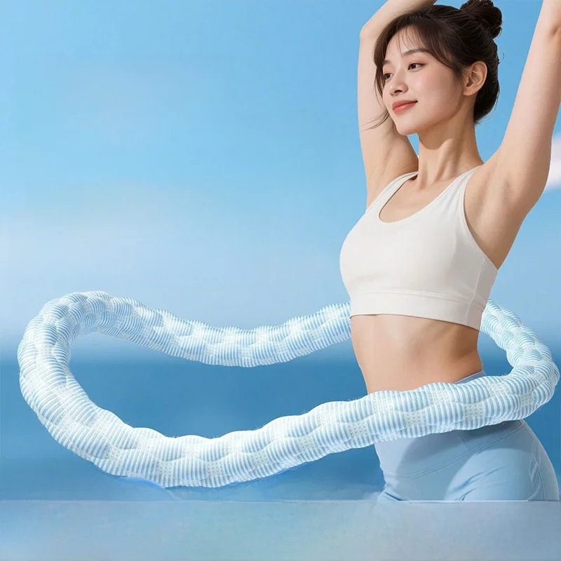 아이스빈빈 훌라후프 복부 슬리밍 피트니스 여름 시원한 느낌 여성용 뱃살 연소 피트니스 기구 훌라후프