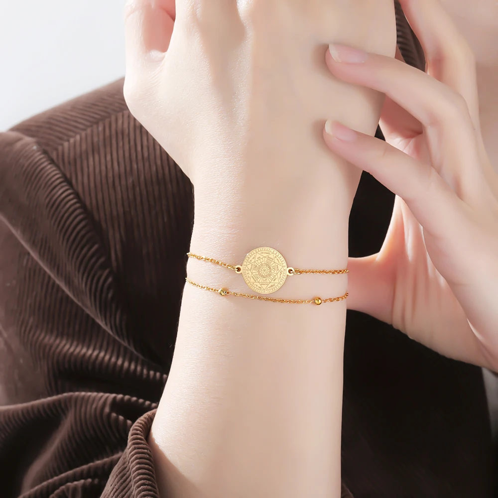 Dawapara Sieben Erzengel Siegelarmband Solomon Schutz Segen Amulett Edelstahl Religiöser Schmuck – Detail 10