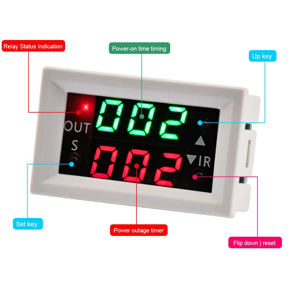 12v Timer Delay Relay Module Digital Led Display Digital Timer Switch 12v Dc 12v Aliexpress