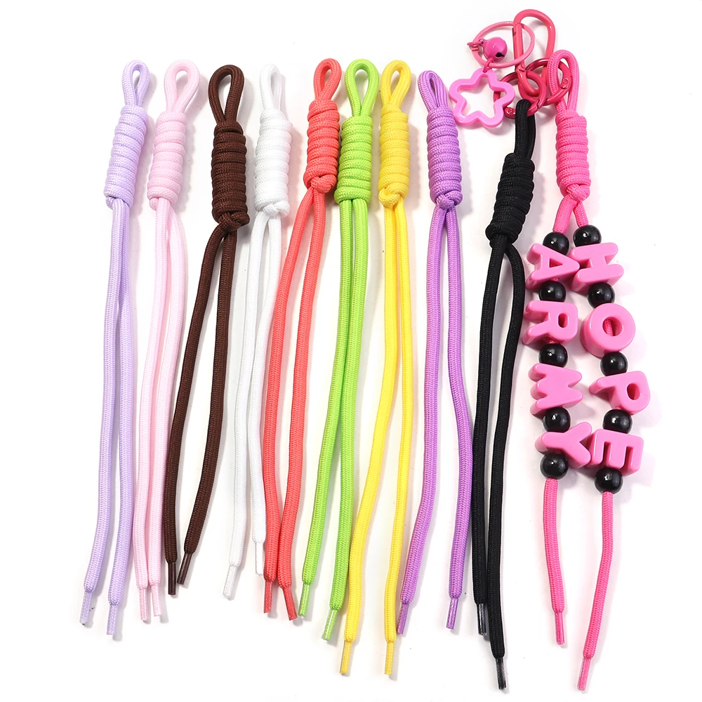 Set of 5 Colorful Nylon Woven Rope Straps for Jewelry and Keychain Accessories