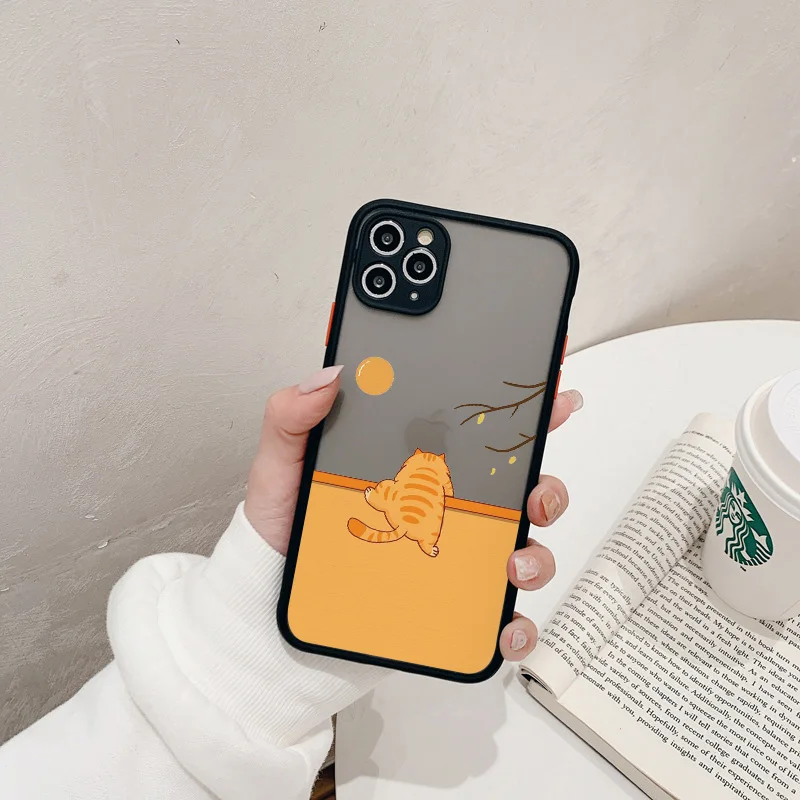 Stylish Cat-Themed Shockproof Phone Case with Enhanced Protection