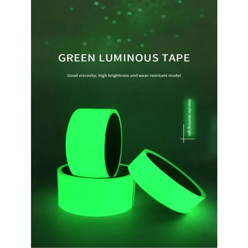 Glow Double Sided Tape Waterproof Adhesive Fluorescent Extras Strong Double-sided Adhesive Tape Fluorescence Dark Stairs Warn
