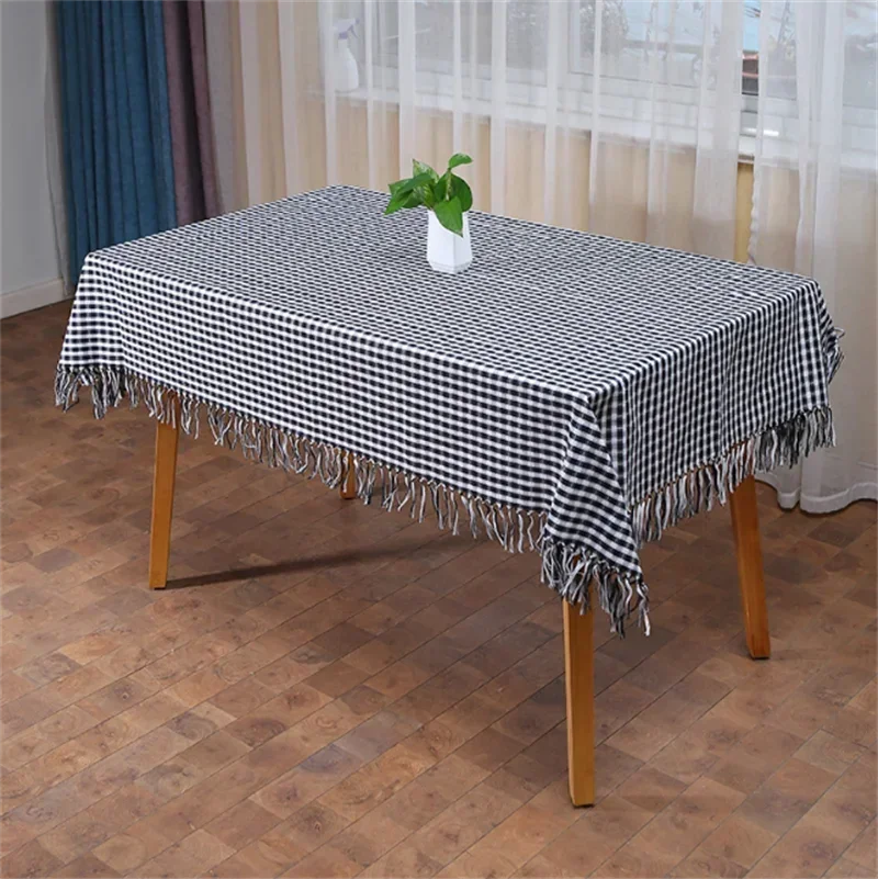 

French tablecloth with a sense of atmosphere cotton and linen tablecloth, rectangular tea table cloth