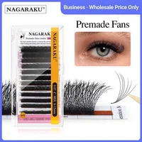 NAGARAKU Extensions de cils pré-faits à base pointue Mega Volume 1200 bouquets 1