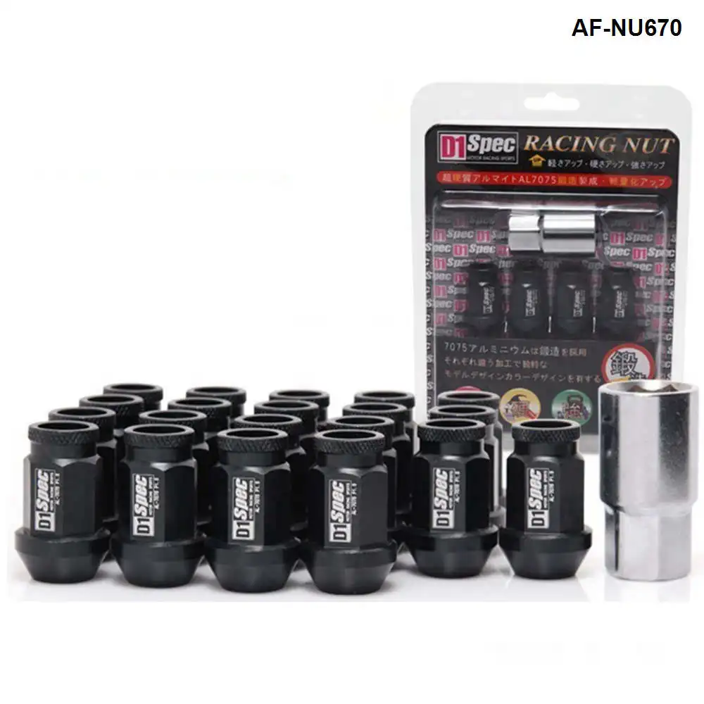 D1 Spec Jdm Racing Wheel Lug Nuts M12 X 1.5MM / M12 X 1.25MM 20PCS For Honda Civic Acura Integra For Ford AF-NU670 AUTOFAB